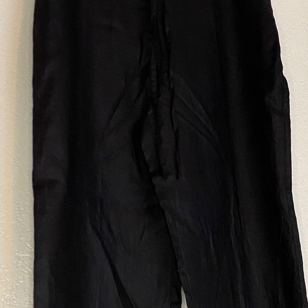 Cerruti 1881 Black linen drawstring pants - Picture 2 of 4